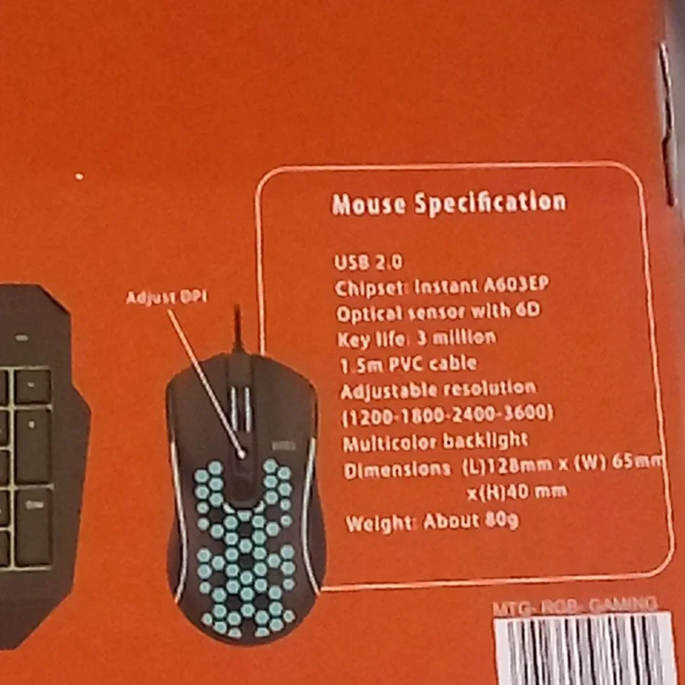 MTG-RGB Gaming Wired Keyboard Mouse Open Box My Technology Geeks